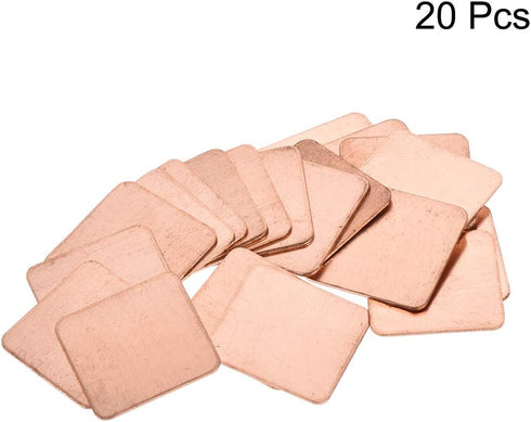 uxcell Flat IC Chipset Thermal Copper Heatsink for CPU GPU 15 x 15 x 0.5mm 20pcs...