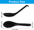 2PCS Asian Soup Spoons, Chinese Japanese Miso Ramen Wonton Dumpling Pho Rice Noodle Soba Soup Spoons, Black Melamine Spoons...