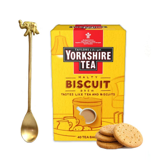 Yorkshire Tea Biscuit Brew 40 Tea Bags 100G (Yorkshire Tea Biscuit Brew 40 Tea Bags 100G with an Elegant, beautiful elephant heritage motives Bras...