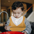 Silicone Baby Bib with 2 Holes for Paper Towel, Adjustable Fit Waterproof Soft Bibs for Babies & Toddlers...
