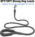 6FT 10FT Strong Dog Leash Black Rope Leash Highly Reflective Threads with Soft Padded Handle for Small Medium Large Dogs (10ft-black-1/2)...