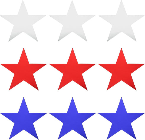 MECCANIXITY Star Cutouts Paper Five Star Confetti Cutouts for Birthday Party Classroom Wedding Bulletin Board Wall Decorations 5.9 Inches,(Blue Re...