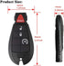 Keyless Entry Remote Car Key Fob Replacement for GQ4-53T for 2013-2018 Dodge Ram 1500 2500 3500...