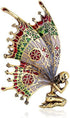 Colorful Rhinestone Butterfly Brooch Pin,Enamel Insect Butterfly Suit Pin Crystal Big Butterfly Angel Lapel Pin Jewelry for Women Girls...