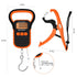 Digital Fishing Scale with Lip Gripper,Tape and Ruler,110lb/50kg Postal Hanging Luggage Scale with Hook?Waterproof Handing Scale for Home and Outd...