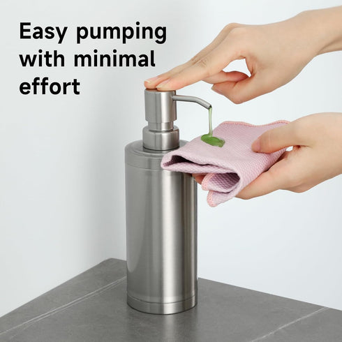 GAPPO Brushed Nickel Soap Dispenser Stainless Steel Metal Pump Hand Lotion Bottle for Bathroom, Bedroom and Kitchen(300ML/10.15Ounce)...