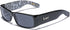 Locs Original Gangsta Shades Men's Hardcore Dark Lens Sunglasses with Bandana Print - Black & White...