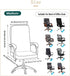 Office Chair Slipcovers Stretchy Polyester Jacquard Computer Chair Cover (No Chair) (Black, M)...