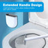 Toilet Brush, Silicone Toilet Brush, Toilet Bowl Brush and Holder Set, Floor Standing, Wall Mounted without Drilling, White...