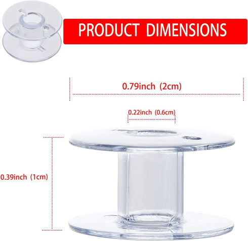 100 Pack Bobbins for Brother Sewing Machine, SA156 Bobbins for Sewing Machine...