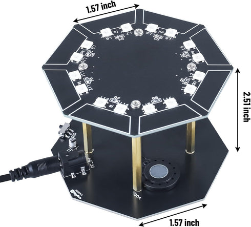 ICSTATION SMD Soldering Practice kit, Electronic Drum Soldering Project Finger Touch Drum with LED Lights SMT Soldering Practice Board DIY Instrum...