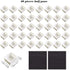 40Pcs Empty Half Pans with Magnetic Stripe Watercolor Paint Travel Tin Palette Case, Artist Paints Half Pan Kits for DIY Watercolor Oils or Acryli...