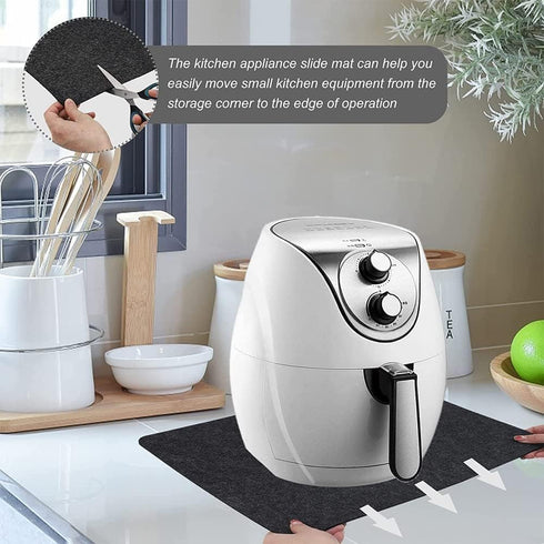 Heat Resistant Mat for Air Fryer, BetterJonny 2Pcs Kitchen Countertop Protector Mats, Non Slip Appliance Mat with Kitchen Appliance Sliders Functi...