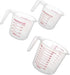Plastic Measuring Cup Set,3Pcs BPA Free Plastic Clear Heat-resistant with Angled Grip and Spout Stackable Liquid Measuring Cup for Kitchen Use...