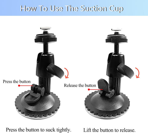 Windshield Suction Cup Bracket Mount for 7 9 10.1 10.36 Inch Monitor Display, Fix The Monitor on Windshield Dash Board, Metal-Made, Adjustable Str...