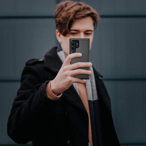 ZUSLAB Compatible with Wallet Case SAMSUNG Galaxy S22 Ultra 6.8'' 2022, Phone Case with Card Holder Shockproof Anti Scratch Cover with TPU Screen ...