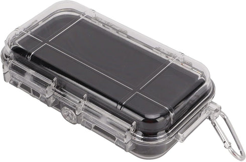 Waterproof Survival Storage Box Plastic Shockproof Box with Shock Absorption Liner Transparent Outdoor Dry Airtight Case for Camping Hiking(Transp...