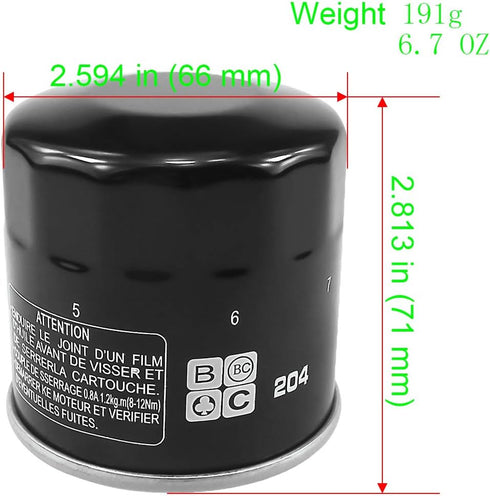 Grizzly 700 Oil Filter for YAMAHA GRIZZLY 700 YFM700F FI AUTO 2007-2015 GRIZZLY 660 AUTO YFM660 2007 2008 YXR700 RHINO FI 2008-2011 GRIZZLY 350 40...