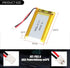 3.7V 750mAh 503048 Lipo battery Rechargeable Lithium Polymer ion Battery Pack with JST Connector...