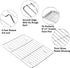 P&P CHEF Baking Rack Pack of 2, Stainless Cooling Rack for Cooking Baking Roasting Grilling Drying, Rectangle 8.6'' x 6.2'' x0.6'', Fits Small Toa...