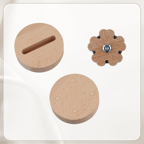 Quilting Thread Cutter, Flower Daisy Thread Snip Cutter Tabletop Yarn Cutter Wood Carving Thread Cutter with Blade Saver and Stand Thread Cutting ...