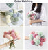 10Pcs Artificial Fake Flower Plants Silk Chrysanthemum Ball Hydrangea Arrangements Wedding Bouquets Decor Home Kitchen Garden Party Table Floral C...