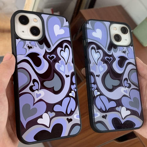 Cute Phone Cases Purple Love Heart Cute Phone Case Slim Soft Protective Phone Case Compatible with iPhone 11...