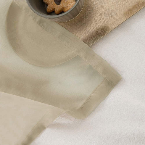 MIULEE 2 Panels Farmhouse Solid Color Beige Sheer Curtains Elegant Grommet Window Voile Panels/Drapes/Treatment for Bedroom Living Room (54X84 Inc...