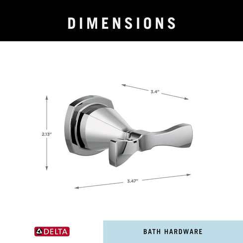 Delta Faucet 77638 Stryke Towel, Double Hook, Chrome...