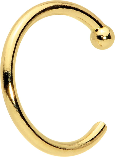 Body Candy Tiny Nose Ring Hoop 20 Gauge 1/4" Solid 14k Yellow Gold Nose Hoop Xtra Small Diameter...