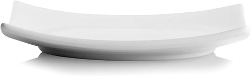 10 Strawberry Street Ceramic Simply White 6" Coupe Square Appetizer Plate, Set of 6...