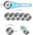 60mm Rotary Cutter with 5pcs Extra Blades, Bearing Design Rolling Cutter with Safety Lock for Fabric, Leather, Crafting, Sewing, Quilting, Fabric ...