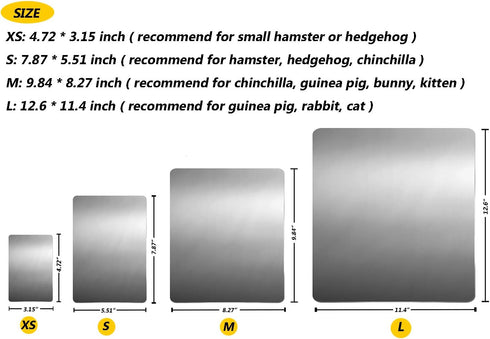 Rabbits Cooling Mat, Self Cooling Mat Pad for Hamster Guinea Pig Chinchilla Bunny Kitten Cat and Other Small Animals, Pet Cool Plate Ice Bed, Rapi...