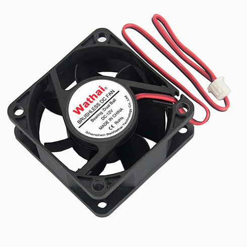 Wathai 60mm x 25mm 12V Waterproof Small Fan Dual Ball High Speed DIY Cooling for RV Refrigerator, Computer Case, Generator, Plant Tank or Terrariu...