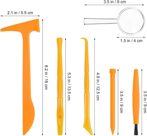 ibasenice 3 Sets Dinosaur Dig Tools Kit for Dino Fossils Educational Excavation Kits STEM Science Kits with Mini Hammer Chisel Brush Scraper for G...