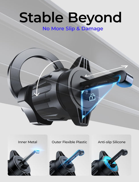 LISEN for Red Car Magsafe Phone Mount, 360° Rotation Magsafe Dash Mount for iPhone, Hands Free Magsafe Car Mount Dashboard,Apple Magsafe Car Mount...