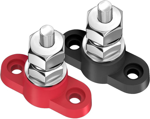 MGI SpeedWare 5/16" Bolt Power Junction Post for 12V 24V Automotive and Marine Battery Accessories Connections, 165 AMP, Stainless Steel Stud with...