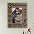 KATE POSH Our 3rd Wedding Anniversary, 3 Years Anniversary, 3 Years of Marriage, Gifts for Couple, Third Anniversary - Engraved Leather Picture Fr...