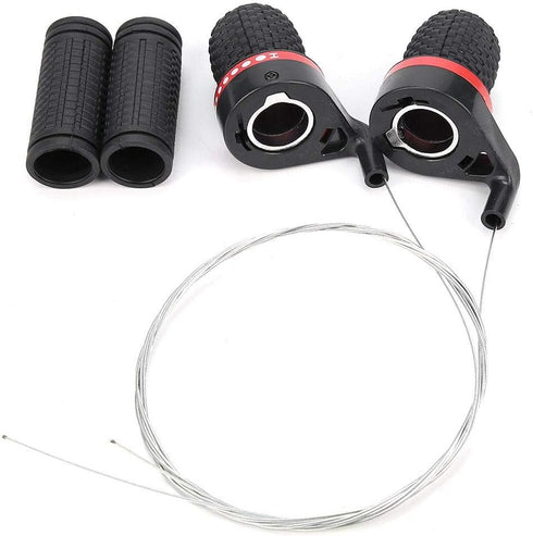 V GEBY Bike Speed Shifter Outdoor Mountain Thumb Gear Shifters with Grips SpeedshifterLever and Set, 1 Pair...