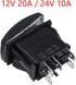 ESUPPORT Car Blue LED Compressor Light Rocker Toggle Switch ON OFF 12V 20A, 24V 10A...