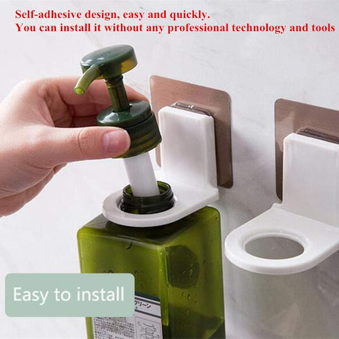 Shower Gel Bottle Rack Hook Bracket Bathroom Wall Magic Paste Shampoo Suction Wall Type Seamless Hook 3 Pack...