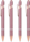 4 Pack Rose Gold Pen, 1.0 mm Ballpoint Pen with Stylus Tip, 2 in 1 Fancy Pens for Women, Rose Gold Ink Pen, Pretty Wedding Pens, Metal Stylus Pen ...