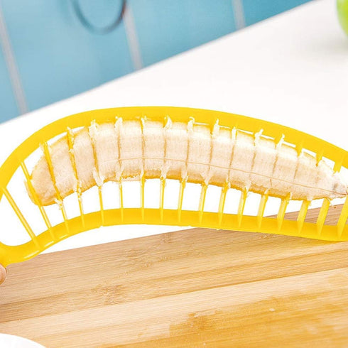 Guyuyii Banana Slicer – Safe, Easy Kitchen Gadget for Kids and Adults | Get 18 Even Slices in Seconds | Perfect for Fruit Salad, Cereal and Desser...