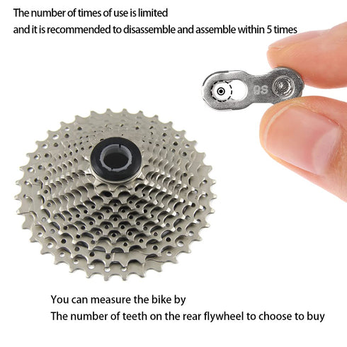 10 Pairs Bike 9 Speed Chain Link Connector Steel Quick Link Universal Bicycle Chain Connector Lightweight Magic Buckle Missing Master Links Bicycl...