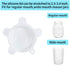 Webake Silicone Stretch Lids 10 Pack for Regular and Wide Mouth Mason Jar, Reusable Silicone Stretch Lids(Stretched to 3.5 inch), Sealed Durable F...