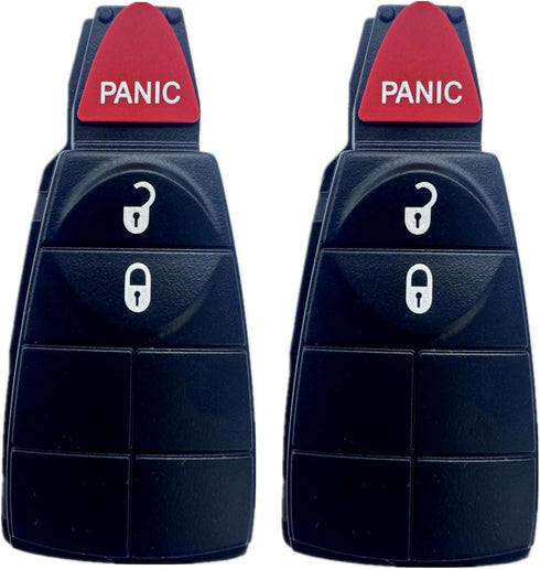 KAWIHEN Keyless Entry Remote Key Fob Skin Replacement for Chrysler Town and Country Dodge Durango Grand Caravan Journey Ram 1500 2500 3500 Jeep Gr...