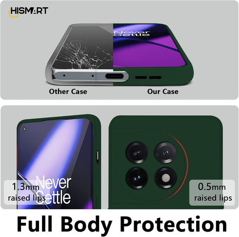 Phone Case for OnePlus 11(2023), Slim Silicone Mobile Cover Waterproof with Full Camera Protection - Pine Green...
