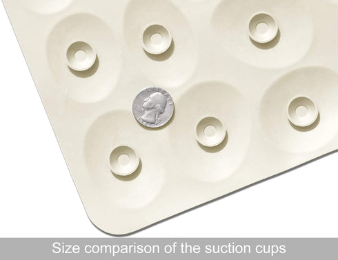 Non-Slip Bathtub Mat OTHWAY Soft Rubber Bathroom Bathmat with Strong Suction Cups (Beige)...