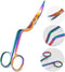 Rainbow Color Machine Embroidery Scissors 6" Large Double Curved Scissors - Stainless Steel Embroidery Supplies...