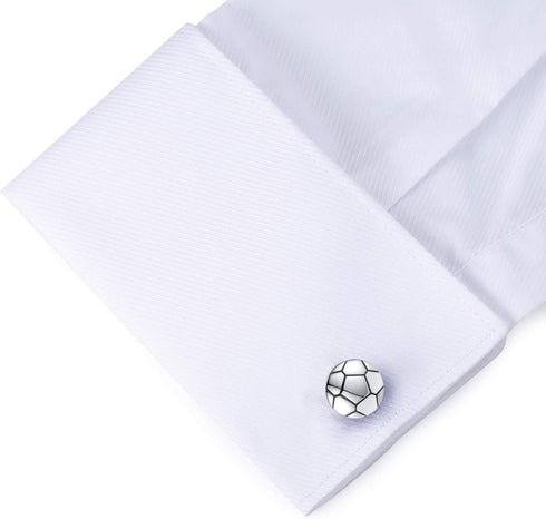 HONEY BEAR Soccer Football Ball Sports Cufflinks for Mens Wedding Blusiness Gift...